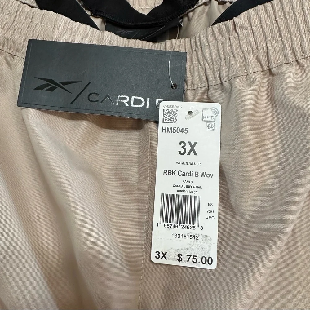 NWT Reebok Cardi B Woven Plus Size 3X Or 4X Casual Informal Tan Pant - Picture 8 of 10
